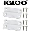 imageIgloo 24012 Plastic Hinges for Ice Chests 1Pair White Standard Size Contain UV Inhibitors