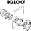 imageIgloo Replacment Triple Snap Drain PlugOne Size