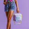 imageIgloo Retro 90s Lunch Coolers Insulated Lunch Bag Square Lunch Box Cooler with Front Pocket ampamp Adjustable StrapLilac
