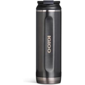 imageIgloo 20 OZ Stainless Steel Tumbler Flip n Sip Carbonite