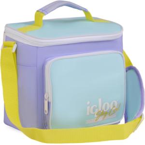 imageIgloo Retro 90s Lunch Coolers Insulated Lunch Bag Square Lunch Box Cooler with Front Pocket ampamp Adjustable StrapLilac