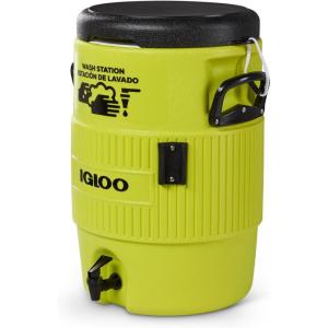 imageIgloo Sports Cooler Water Beverage Dispenser Insulated 5 ampamp 10 Gallon Water Cooler Insulated Drink Dispenser with Spout Portable Handwashing StationsCommercial Acid Green