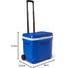 imageIgloo Cooler with Wheels Profile II 28 Qt Hard Sided Ice Chest  Portable Insulated Container with LeakProof Design for Outdoor UseBlue