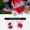 imageIgloo Cooler with Wheels Profile II 28 Qt Hard Sided Ice Chest  Portable Insulated Container with LeakProof Design for Outdoor UseRed