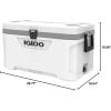 imageIgloo Coolers Marine Series Insulated Portable Hard Side Cooler Ice Chest Great for Fishing Camping Boating ampamp More70 QT
