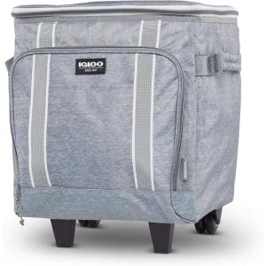 imageIgloo Large Portable Insulated Soft Coolers with Rolling WheelsLight Gray