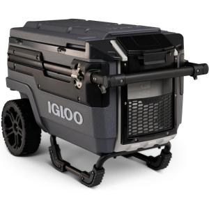 imageIgloo Trailmate Journey 70Qt Wheeled Cooler Insulated Hard Shell Ice ChestCarbonite