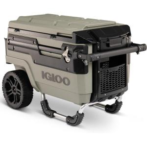 imageIgloo Trailmate Journey 70Qt Wheeled Cooler Insulated Hard Shell Ice ChestOlive Green