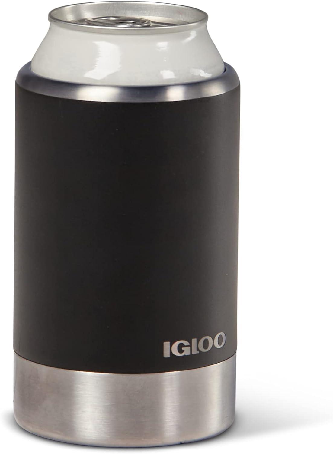 imageIgloo 12 Oz Coolmate Standard Can Stainless Steel Koozie SleeveBlack