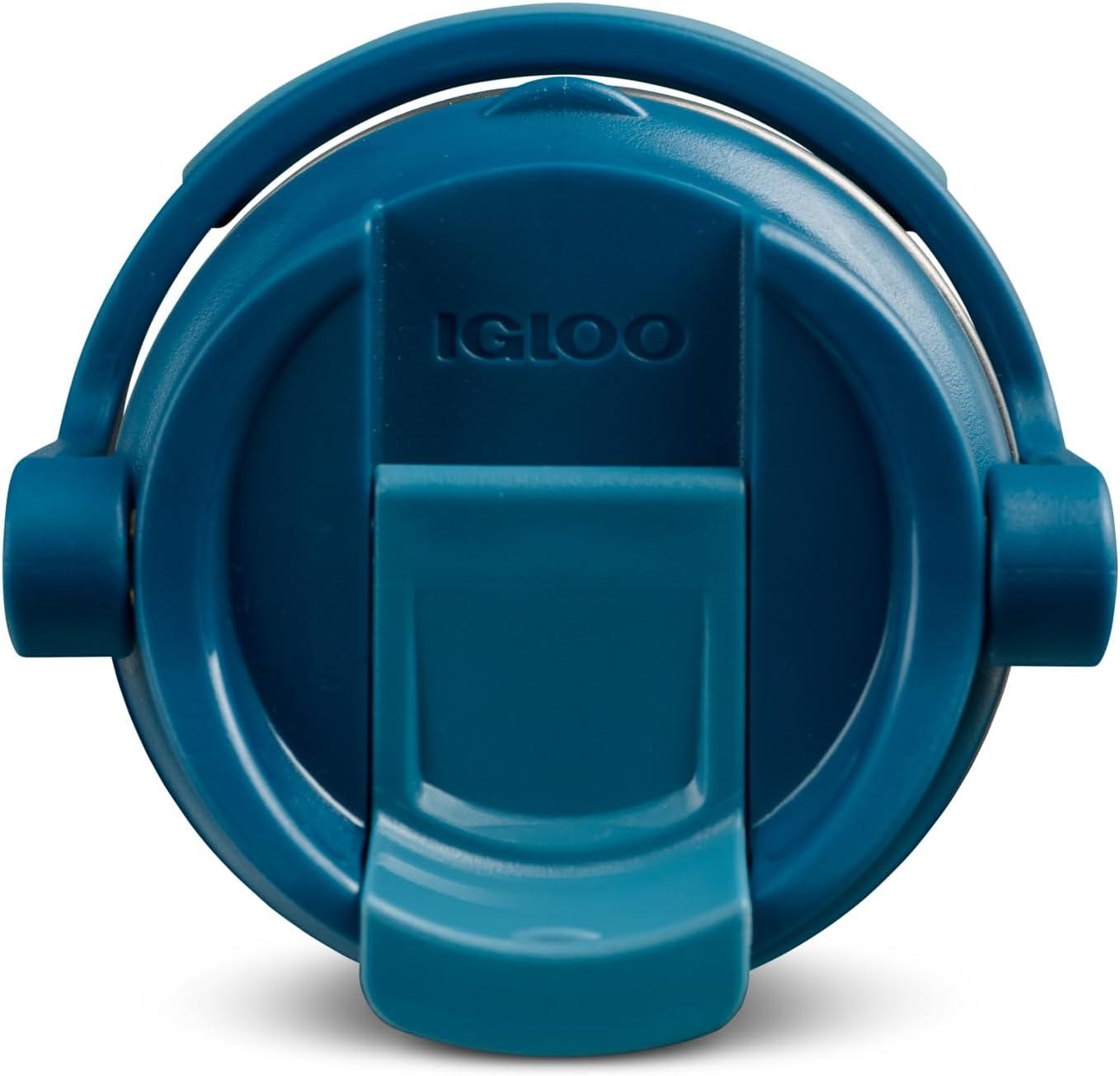 imageIgloo 32 oz Tumbler with Handle Reusable Travel Mug Stainless Steel Insulated Hydration Cup for Hot ampamp Cold Beverages SeafoamBlue 16 Oz