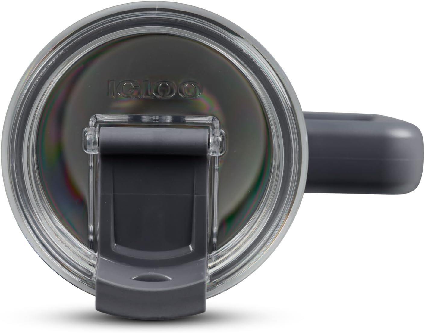 imageIgloo 32 oz Tumbler with Handle Reusable Travel Mug Stainless Steel Insulated Hydration Cup for Hot ampamp Cold Beverages SeafoamCarbonite 36 Oz