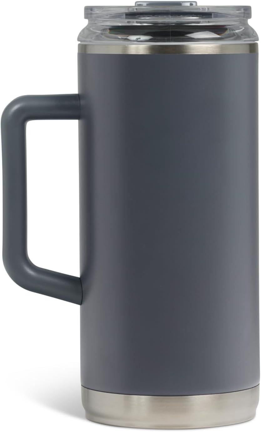 imageIgloo 32 oz Tumbler with Handle Reusable Travel Mug Stainless Steel Insulated Hydration Cup for Hot ampamp Cold Beverages SeafoamCarbonite 36 Oz