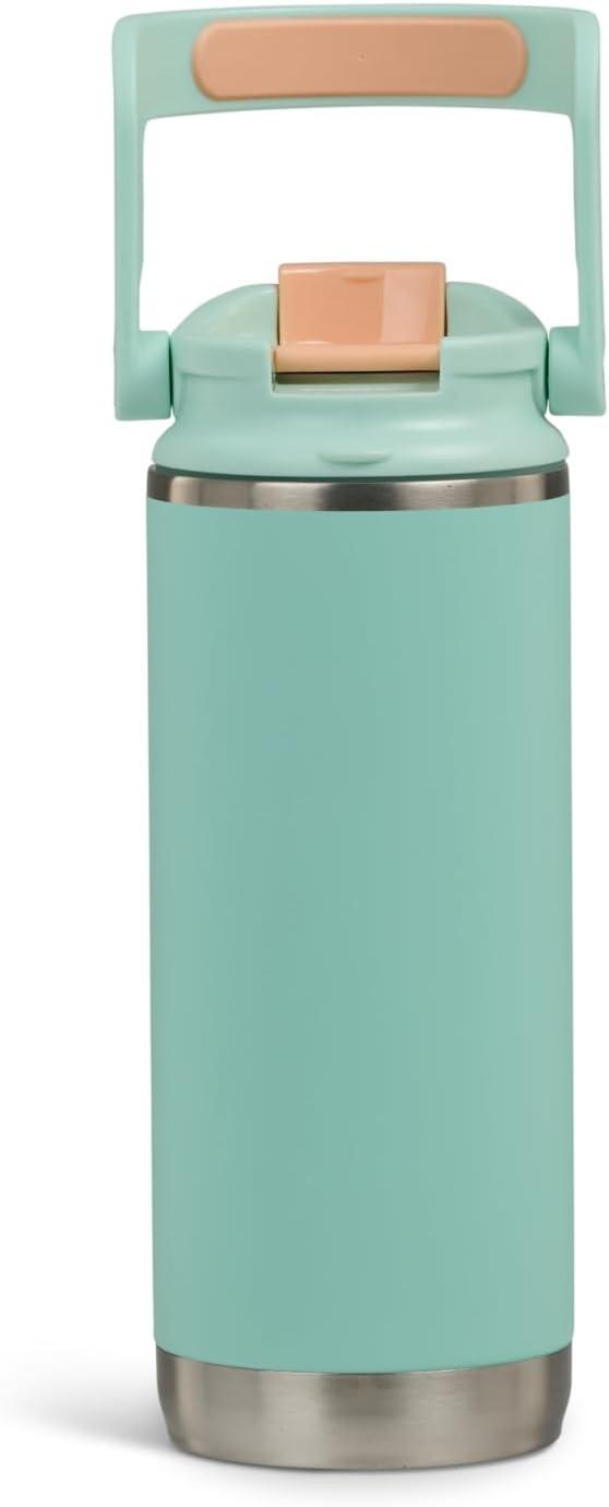 imageIgloo 32 oz Tumbler with Handle Reusable Travel Mug Stainless Steel Insulated Hydration Cup for Hot ampamp Cold Beverages SeafoamSeafoam 16 Oz