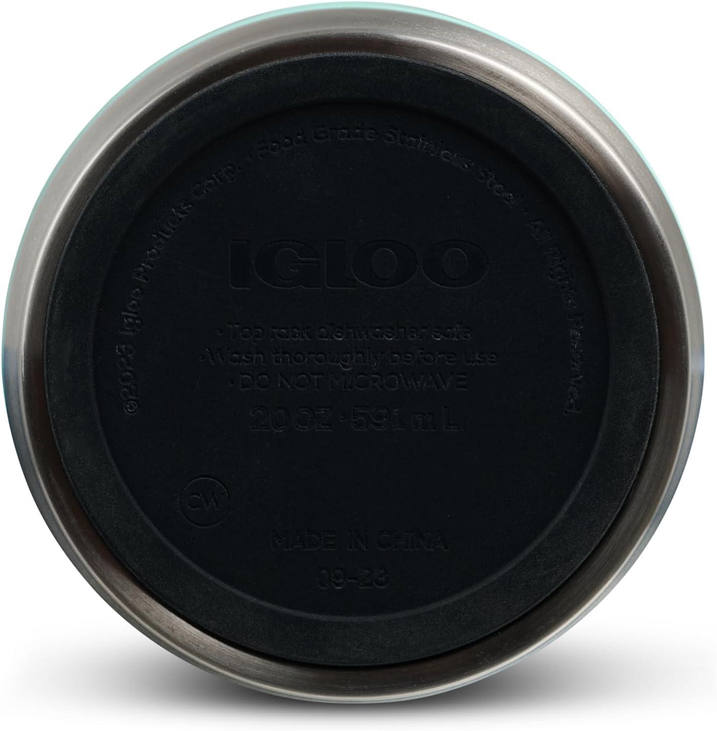 imageIgloo 32 oz Tumbler with Handle Reusable Travel Mug Stainless Steel Insulated Hydration Cup for Hot ampamp Cold Beverages SeafoamSeafoam SP 20 Oz