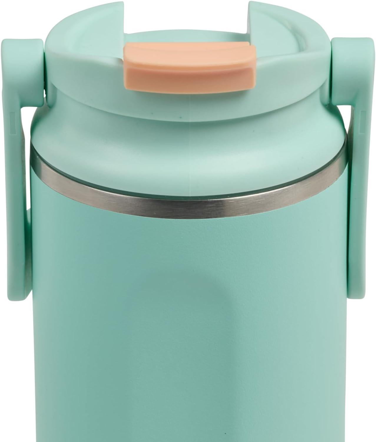 imageIgloo 32 oz Tumbler with Handle Reusable Travel Mug Stainless Steel Insulated Hydration Cup for Hot ampamp Cold Beverages SeafoamSeafoam SP 20 Oz