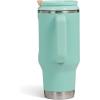 imageIgloo 32 oz Tumbler with Handle Reusable Travel Mug Stainless Steel Insulated Hydration Cup for Hot ampamp Cold Beverages SeafoamSeafoam 32 Oz