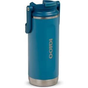 imageIgloo 32 oz Tumbler with Handle Reusable Travel Mug Stainless Steel Insulated Hydration Cup for Hot ampamp Cold Beverages SeafoamBlue 16 Oz